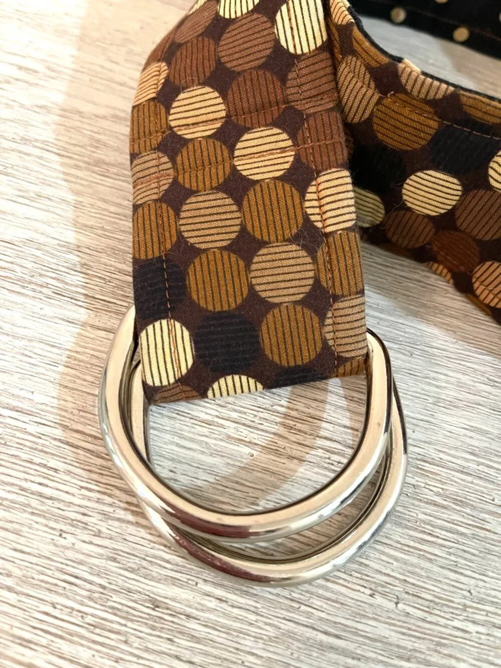 Belly Loops Fabric Belt Dot Multi Brown Tan
